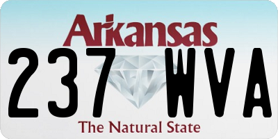 AR license plate 237WVA
