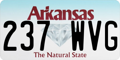 AR license plate 237WVG