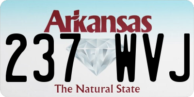 AR license plate 237WVJ