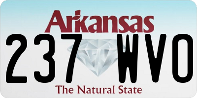 AR license plate 237WVO