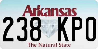 AR license plate 238KPO