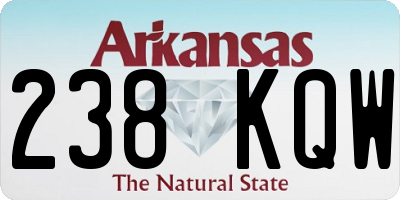 AR license plate 238KQW