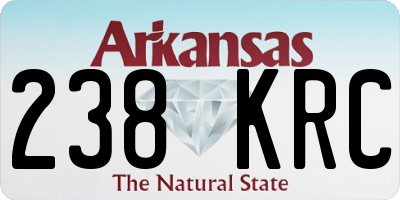 AR license plate 238KRC