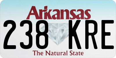 AR license plate 238KRE