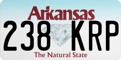 AR license plate 238KRP