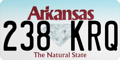 AR license plate 238KRQ