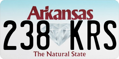 AR license plate 238KRS