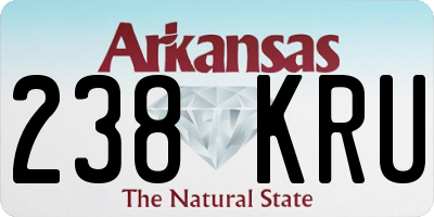 AR license plate 238KRU