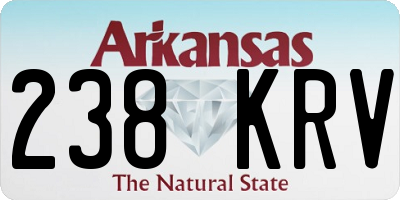AR license plate 238KRV