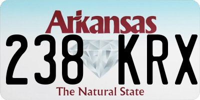 AR license plate 238KRX