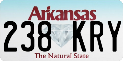 AR license plate 238KRY