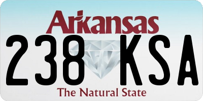 AR license plate 238KSA