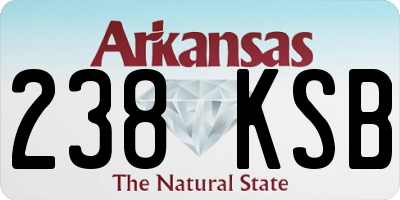 AR license plate 238KSB