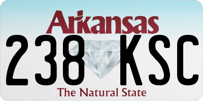 AR license plate 238KSC