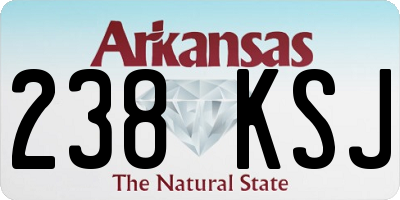 AR license plate 238KSJ