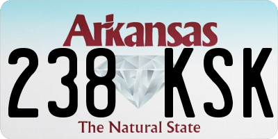 AR license plate 238KSK