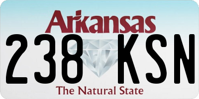 AR license plate 238KSN