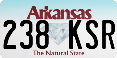 AR license plate 238KSR