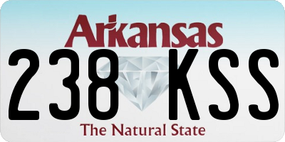 AR license plate 238KSS