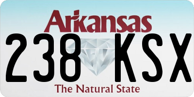 AR license plate 238KSX