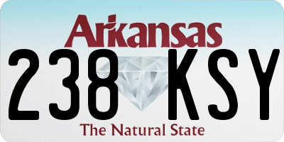 AR license plate 238KSY