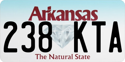 AR license plate 238KTA