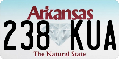 AR license plate 238KUA