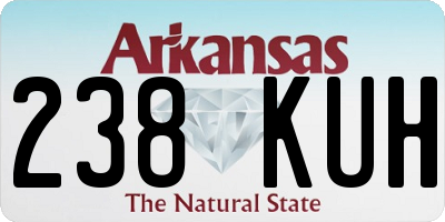 AR license plate 238KUH