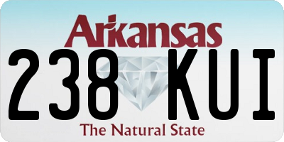 AR license plate 238KUI