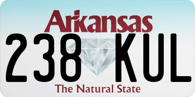 AR license plate 238KUL