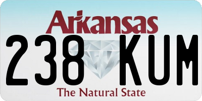 AR license plate 238KUM
