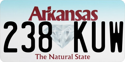AR license plate 238KUW