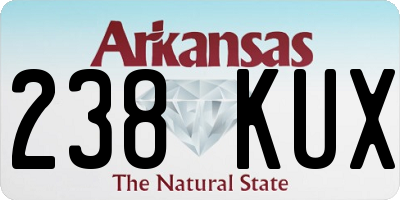 AR license plate 238KUX