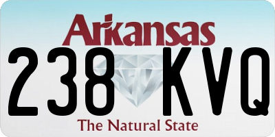 AR license plate 238KVQ