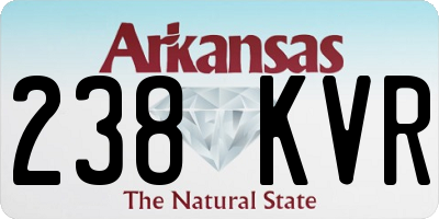 AR license plate 238KVR