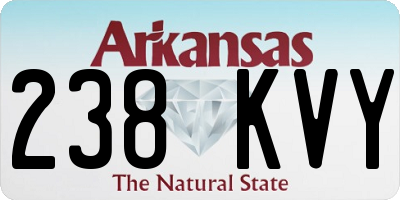 AR license plate 238KVY
