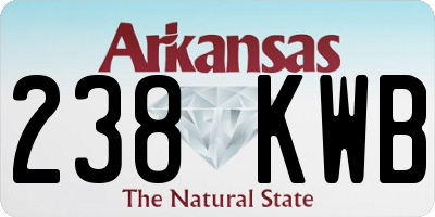 AR license plate 238KWB
