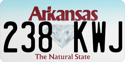 AR license plate 238KWJ