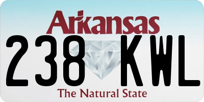 AR license plate 238KWL