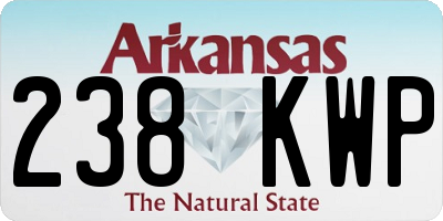 AR license plate 238KWP