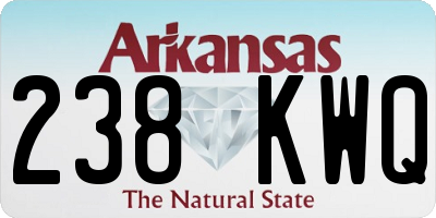 AR license plate 238KWQ