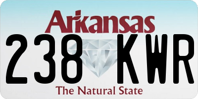 AR license plate 238KWR
