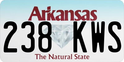 AR license plate 238KWS