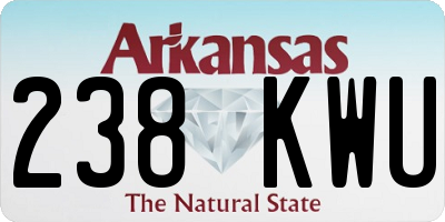 AR license plate 238KWU