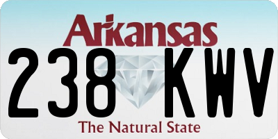 AR license plate 238KWV