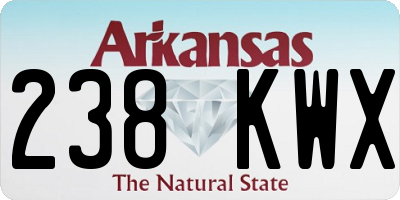 AR license plate 238KWX
