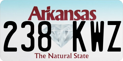 AR license plate 238KWZ
