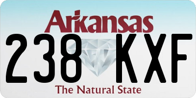 AR license plate 238KXF