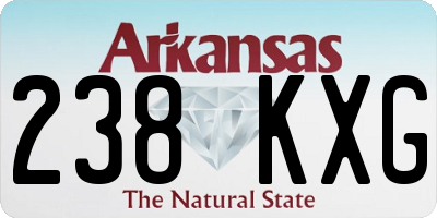 AR license plate 238KXG