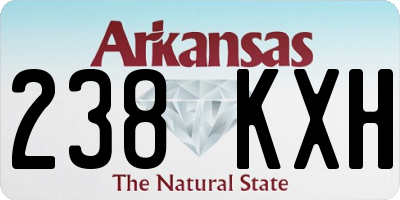 AR license plate 238KXH